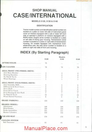 case 5120 shop manual page 1