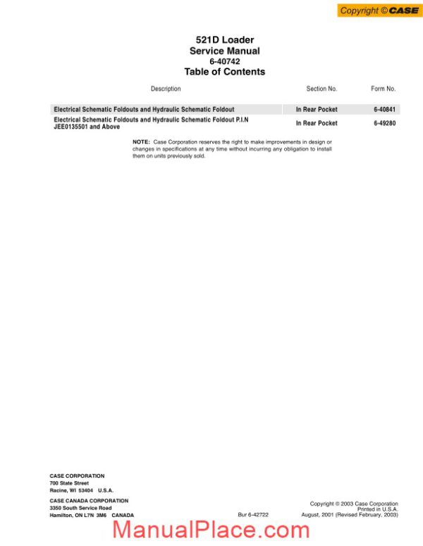 case 521d loader service manual page 3