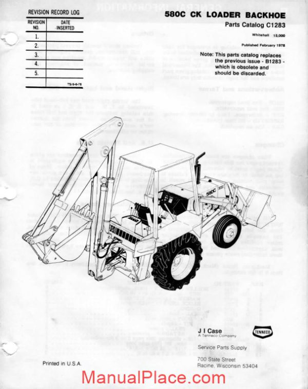 case 580 c parts manual page 3