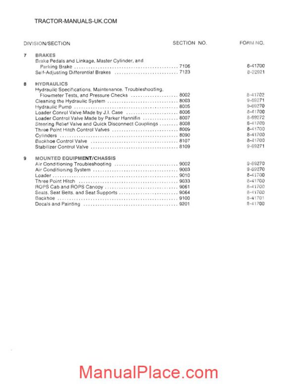 case 580 super e loader backhoe tractor service manual page 3