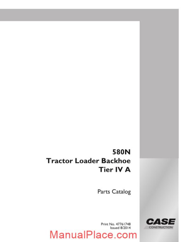 case 580n tieriva loader backhoe parts catalogue page 1