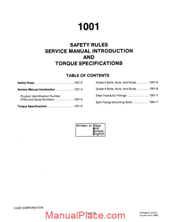 case 580se service manual page 3