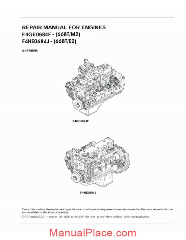 case 668tm2 668te2 engine service manual page 2