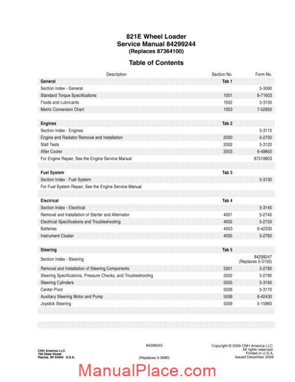 case 821e service manual page 3