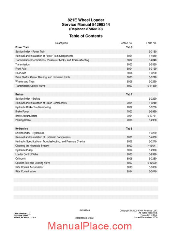 case 821e service manual page 4