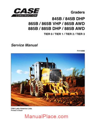 case 845 865 885 graders service manual page 1