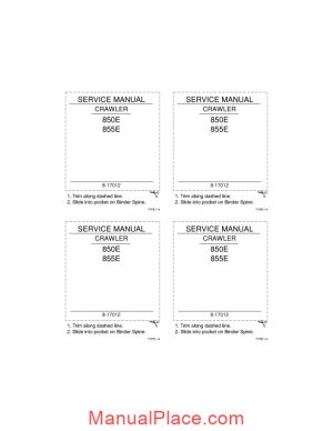 case 850 855e 850e service manual page 1