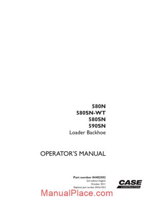 case backhoe 580n operator manual page 1