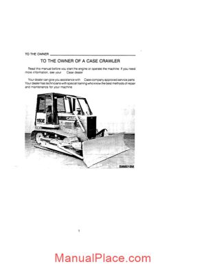 case crawler dozer 1150e 1155e operators manual page 1