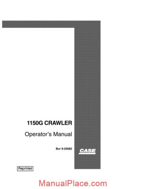 case crawler dozer 1150g operators manual page 1