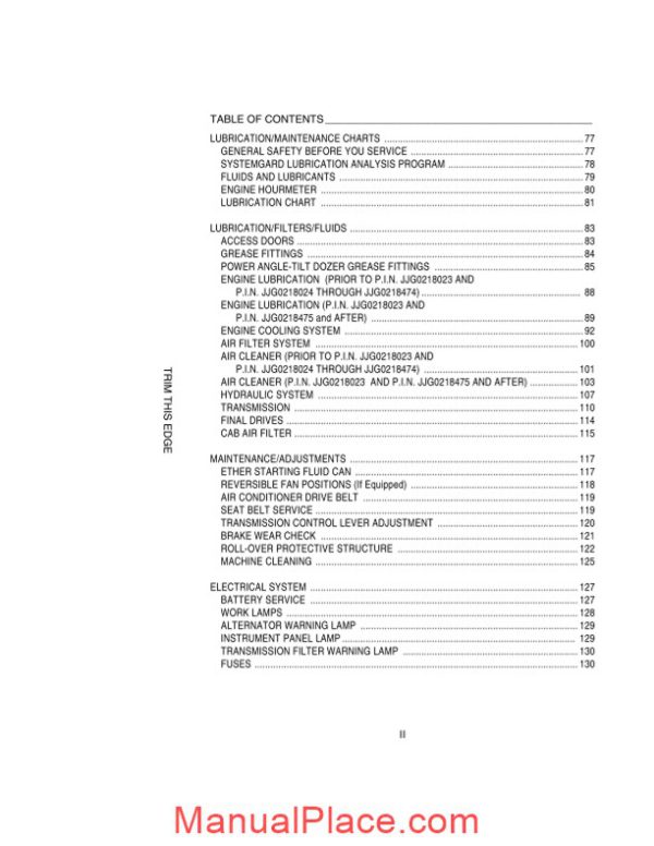 case crawler dozer 1150g operators manual page 4