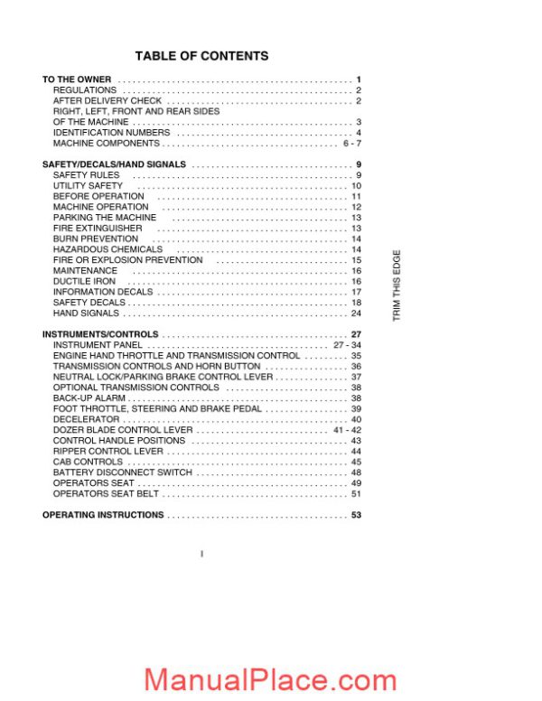 case crawler dozer 1150h operators manual page 1