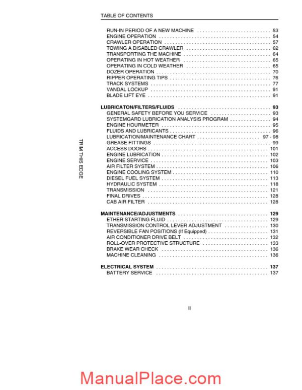 case crawler dozer 1150h operators manual page 2