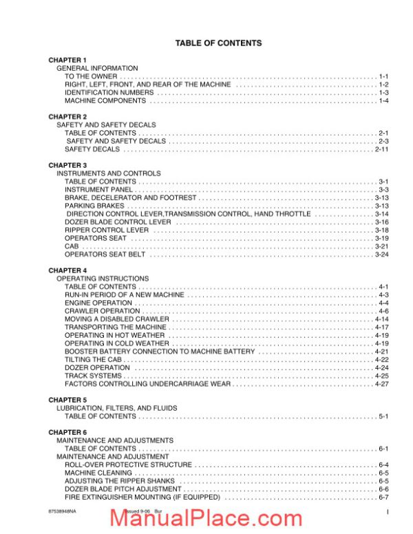 case crawler dozer 1150k series 3 operators manual page 4