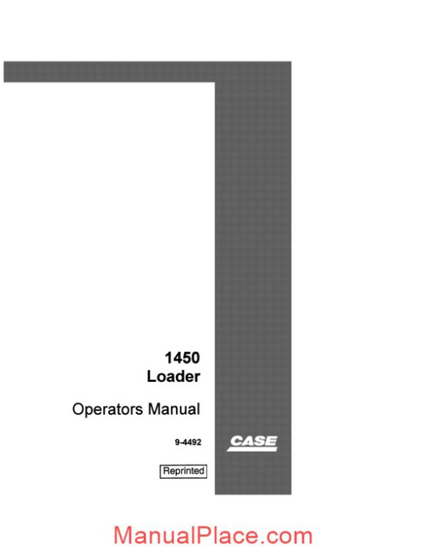 case crawler dozer 1450 operators manual 9 4492 page 1