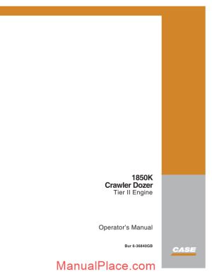 case crawler dozer 1850k series 2 operators manual page 1