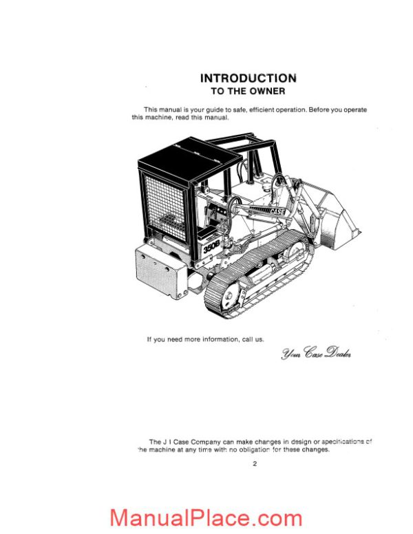 case crawler dozer 350b operators manual page 4