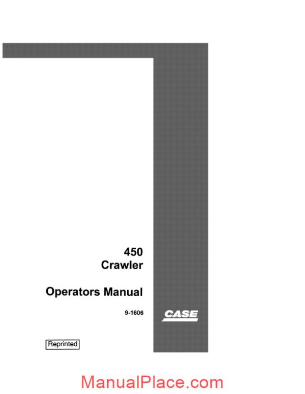 case crawler dozer 450 operators manual page 1