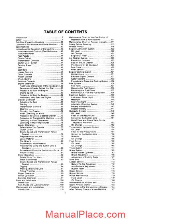 case crawler dozer 450b 455b operators manual page 3