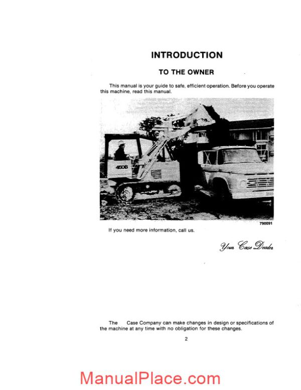 case crawler dozer 450b 455b operators manual page 4