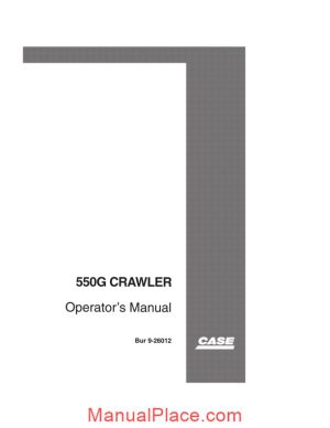 case crawler dozer 450g operators manual page 1