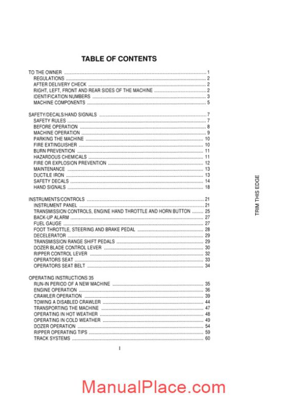 case crawler dozer 450g operators manual page 3