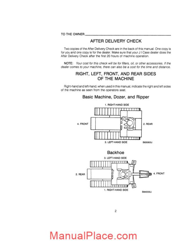 case crawler dozer 550 operators manual page 2