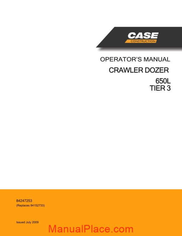 case crawler dozer 650l operators manual page 1