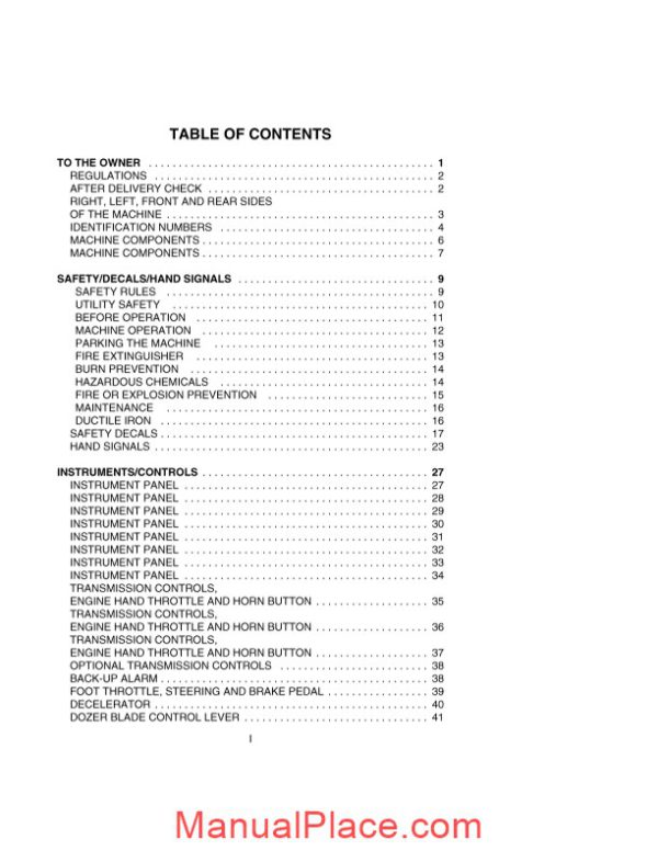 case crawler dozer 850h operators manual page 3