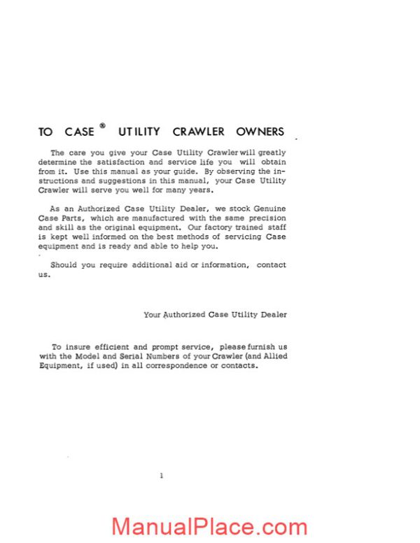 case crawler dozerc 310 operators manual page 3