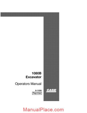 case crawler excavator 1080b operators manual page 1