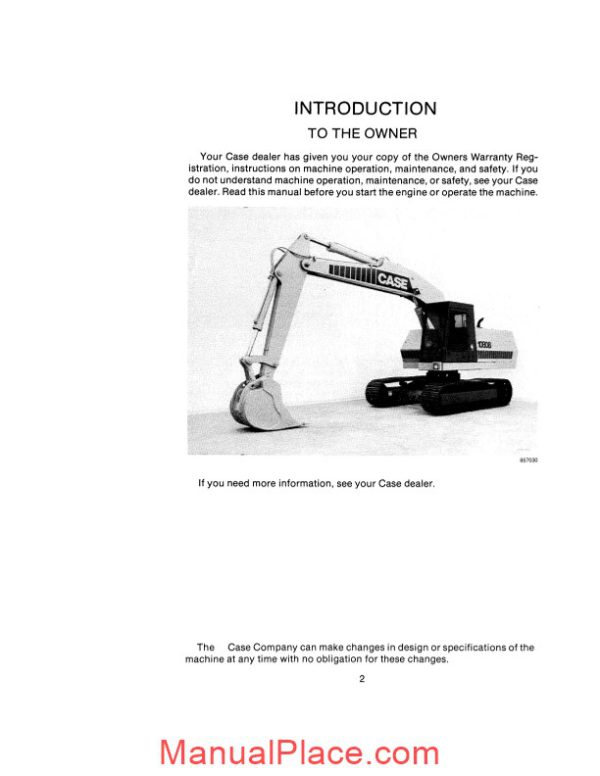 case crawler excavator 1080b operators manual page 4