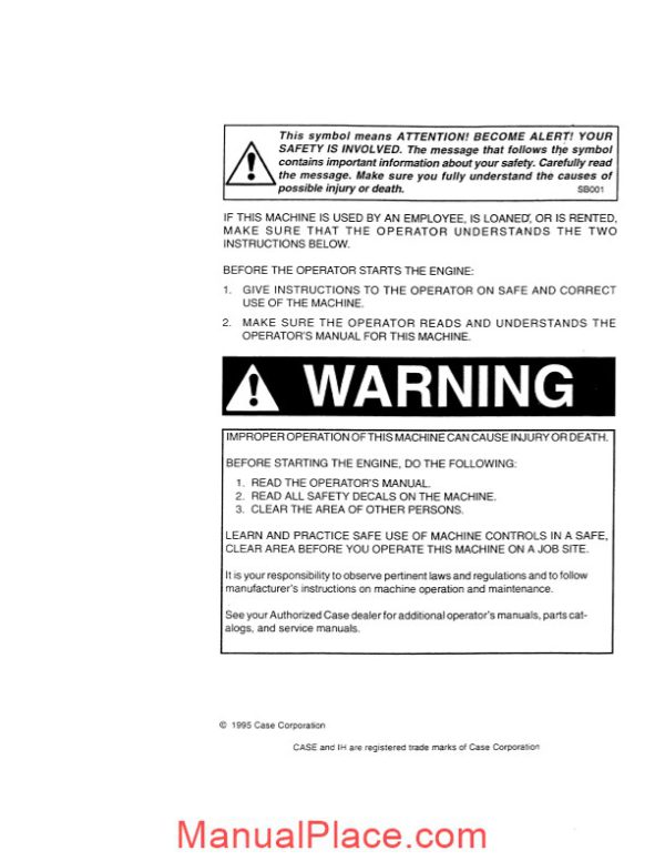 case crawler excavator 40 d series operators manual page 2