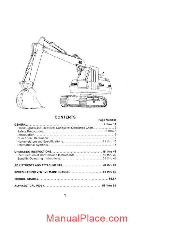 case crawler excavator 40 d series operators manual page 3