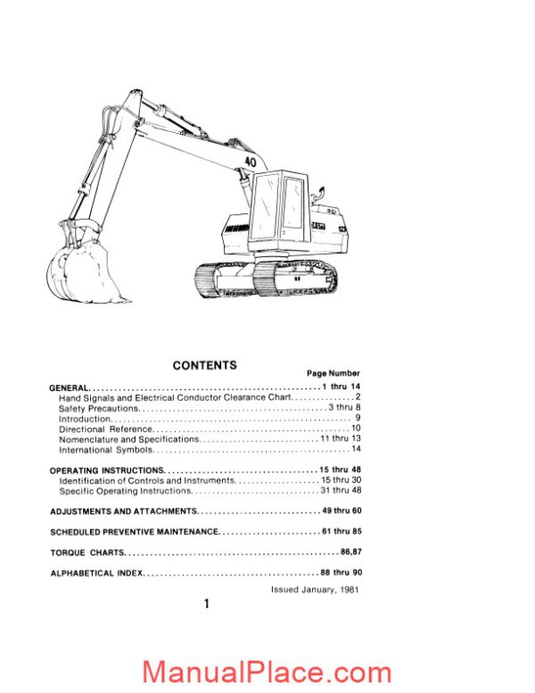 case crawler excavator 40 e series operators manual page 1