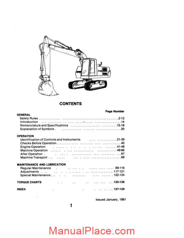 case crawler excavator 50 e series operators manual page 3