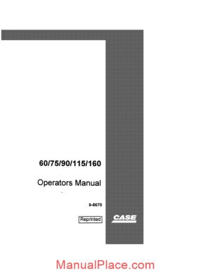 case crawler excavator 60 75 90 115 160 operators manual page 1