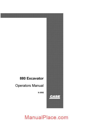 case crawler excavator 880 operators manual page 1