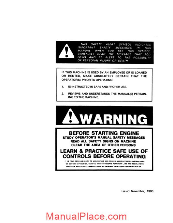 case crawler excavator 880c operators manual page 2