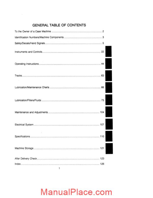 case crawler excavator 9020 operators manual page 3