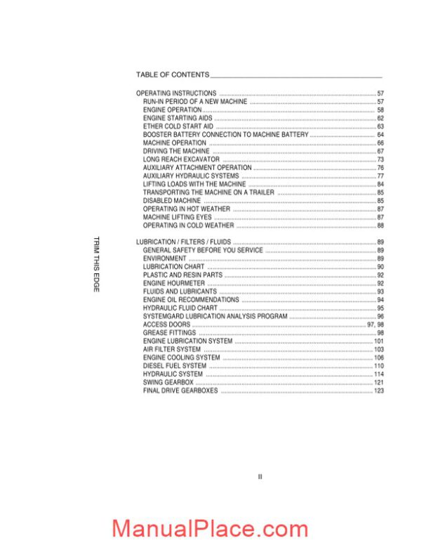 case crawler excavator 9030b operators manual page 4