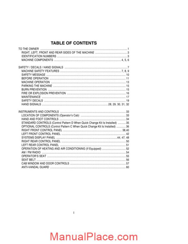 case crawler excavator 9045b operators manual page 3