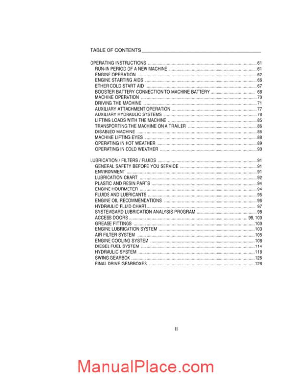 case crawler excavator 9045b operators manual page 4