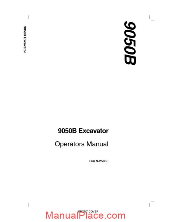 case crawler excavator 9050b operators manual page 1