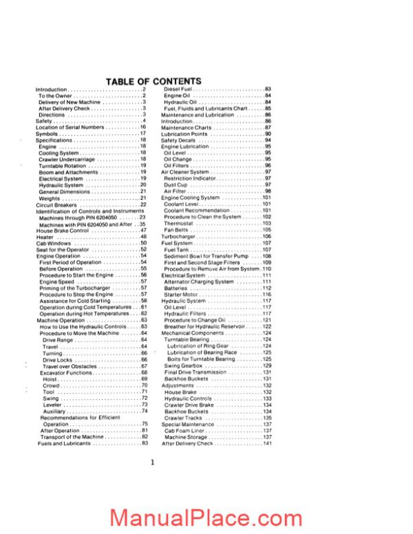 case crawler excavator 980b operators manual page 1