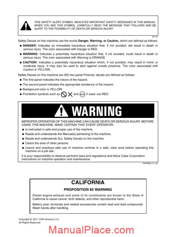 case crawler excavator cx130b operators manual page 4