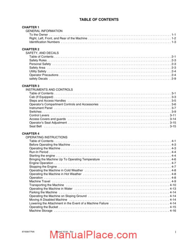 case crawler excavator cx27b operators manual page 3