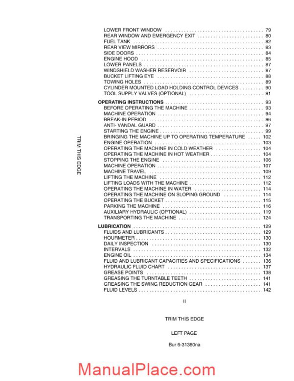 case crawler excavator cx290 operators manual page 4