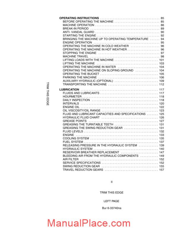 case crawler excavator cx330 operators manual page 4