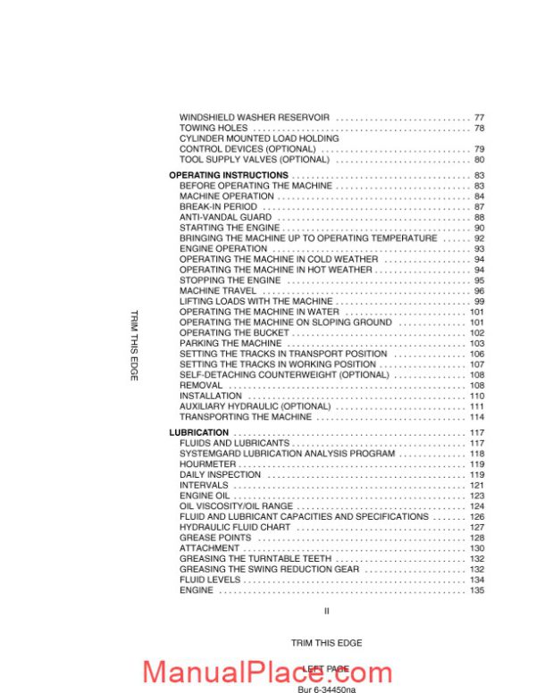 case crawler excavator cx460 operators manual page 4